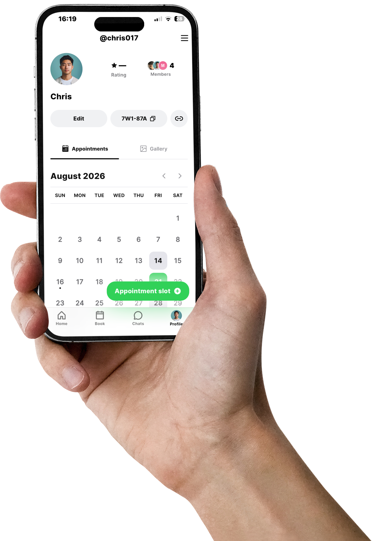 Preview of the Trimly app